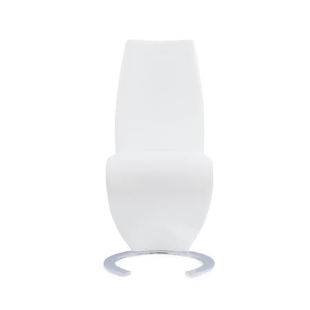 Global Furniture Usa Contemporary PU D9002 2 White Dining Chairs 2964